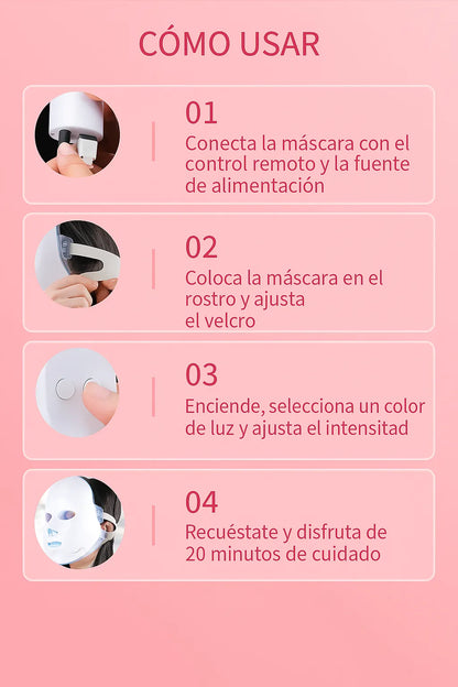 Mascarilla LED de terapia facial - Dermalux Spa™