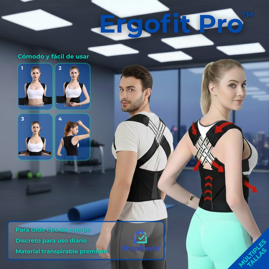 Corrector de Postura ErgoFit Pro™ + Gel Terapéutico de REGALO