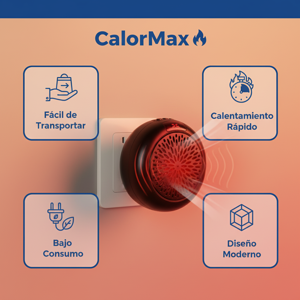 Calefactor Portátil 900W - CalorMax™