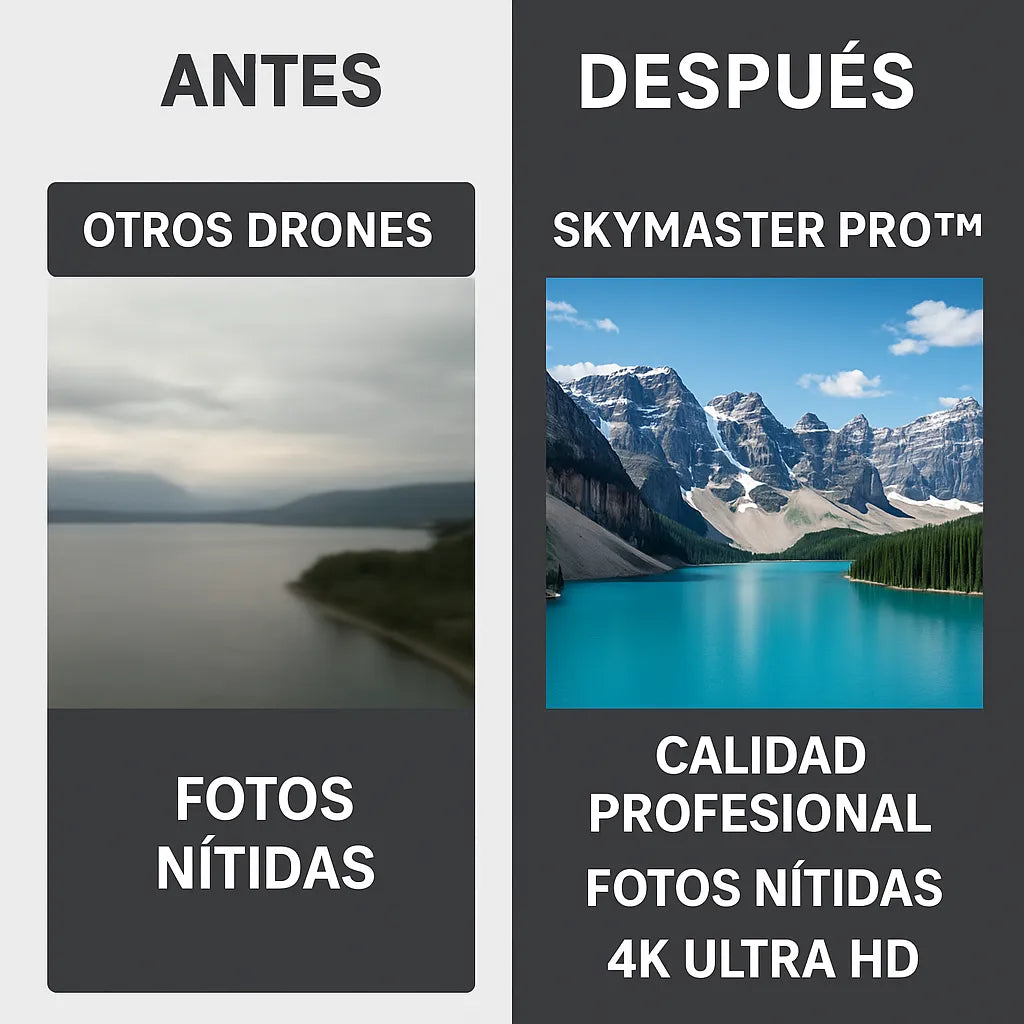 Mini Drone 4K Dual Cámara con Maletín Premium + 1 bateria extra GRATIS - SkyMaster Pro™